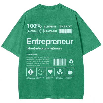 Entrepreneur Unisex Fit Washed T-Shirt-moweekender