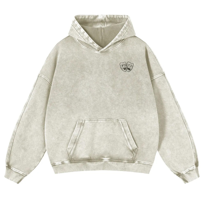 Comedian Printed Vintage Washed Hoodie-moweekender