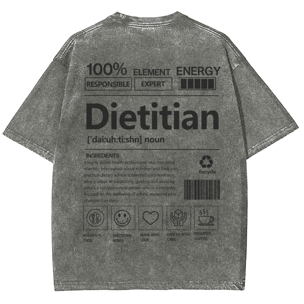 Dietitian Unisex Fit Washed T-Shirt-moweekender