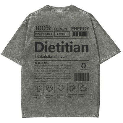 Dietitian Unisex Fit Washed T-Shirt-moweekender