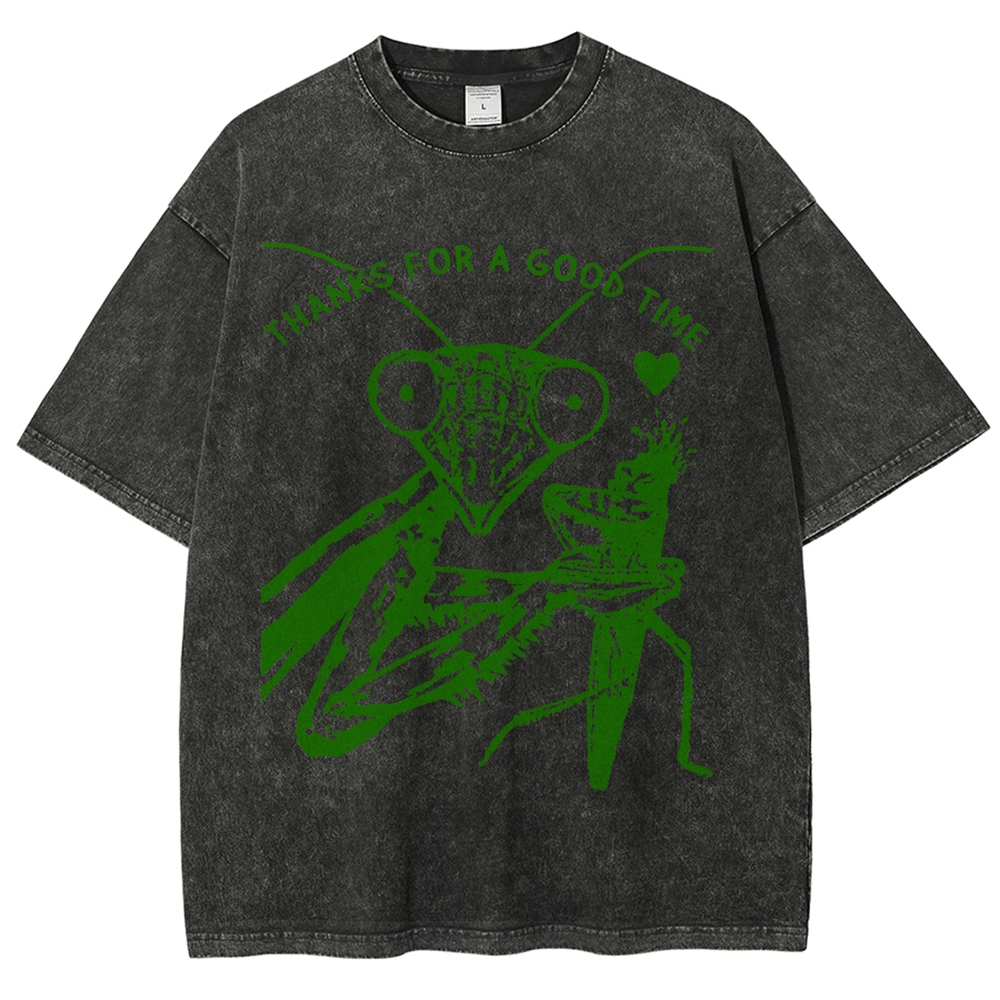 Thanks For A Good Time Vintage Snowflake Washed T-Shirt-moweekender
