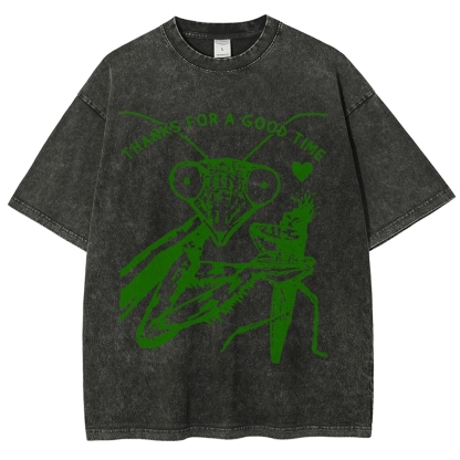 Thanks For A Good Time Vintage Snowflake Washed T-Shirt-moweekender
