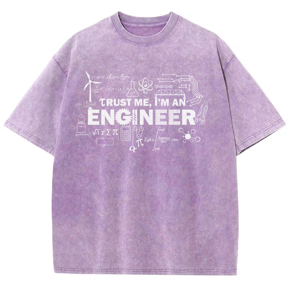 Engineer Unisex Fit Washed T-Shirt-moweekender