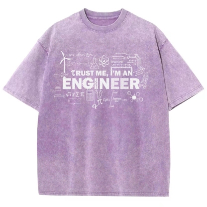 Engineer Unisex Fit Washed T-Shirt-moweekender