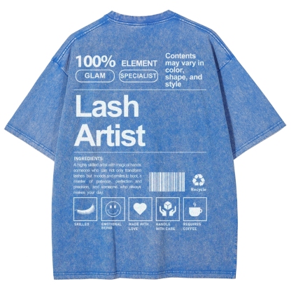 Lash Artist Unisex Fit Washed T-Shirt-moweekender