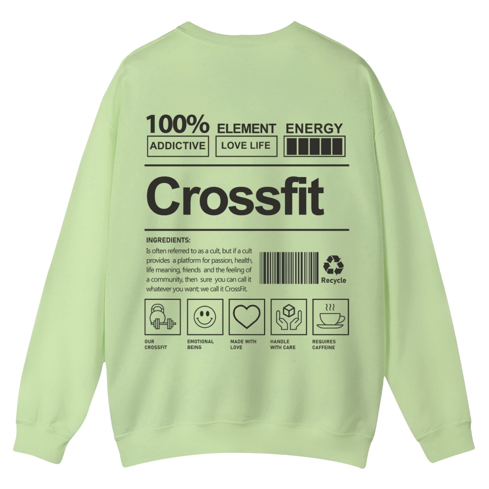 Crossfit Printed Crew Neck Sweatshirt-moweekender