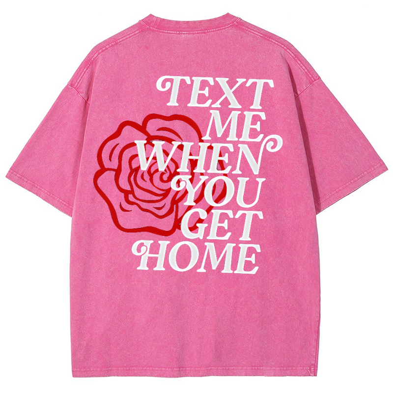 Text Me Vintage Snowflake Washed T-Shirt-moweekender