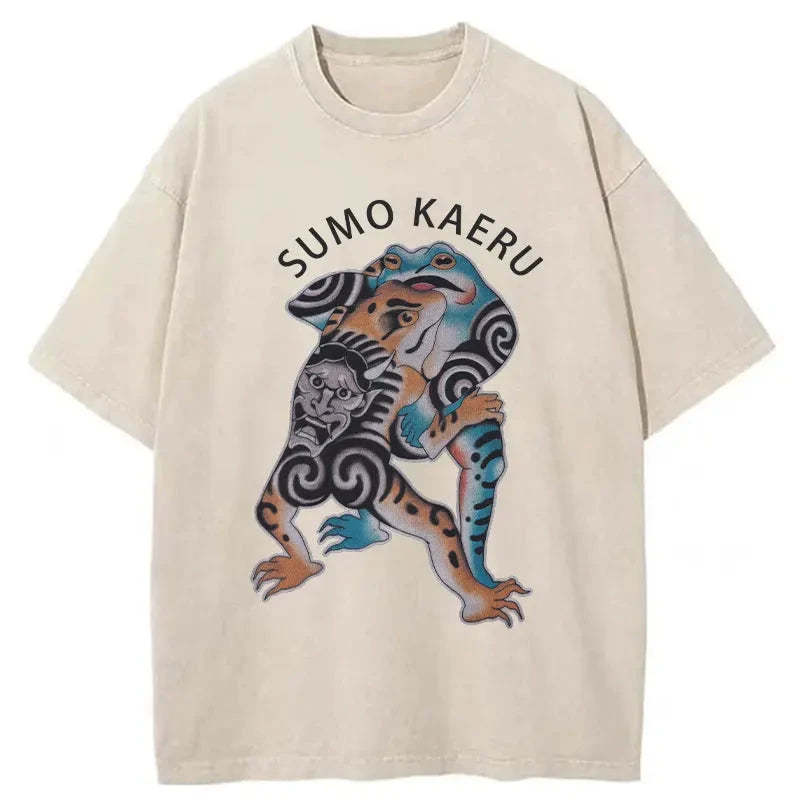 Frog Sumo Washed Vintage T-Shirt-moweekender
