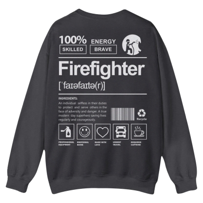 Firefighter Casual Crewneck Sweatshirt-moweekender