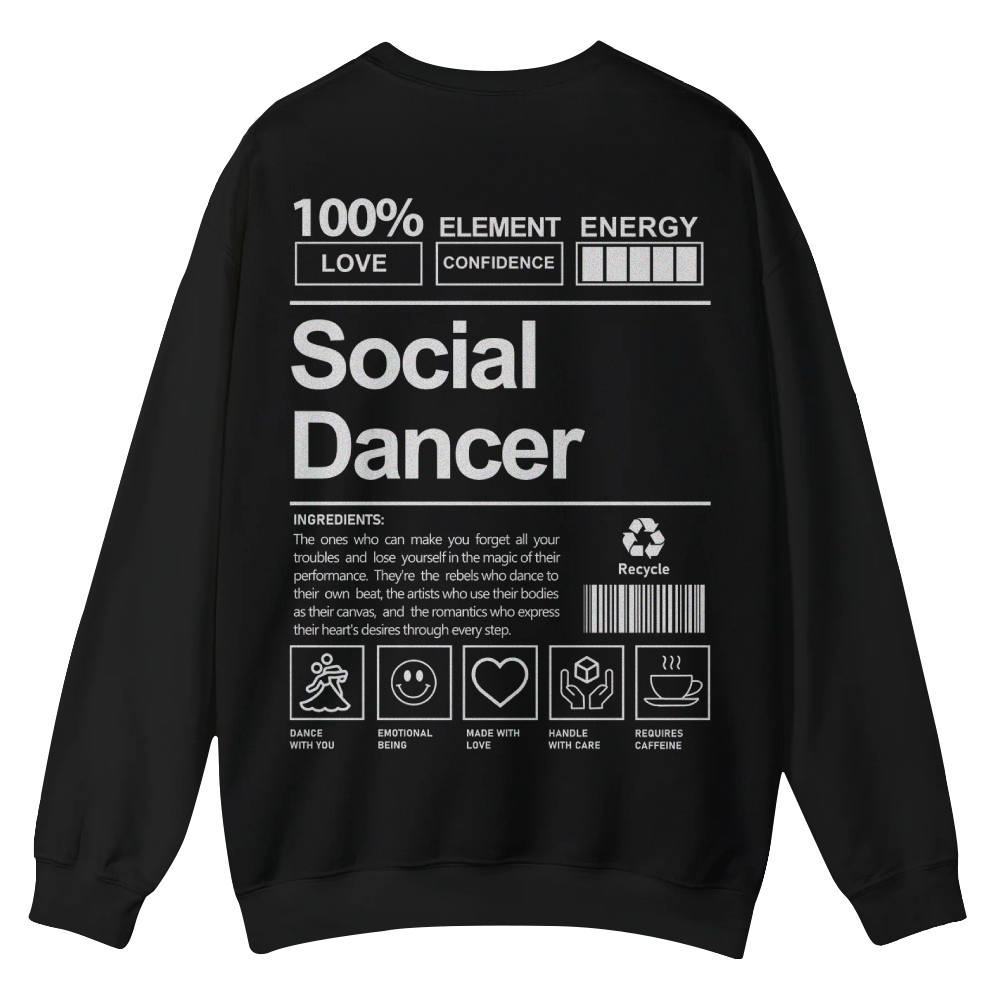 Social Dancer Casual Crewneck Sweatshirt-moweekender
