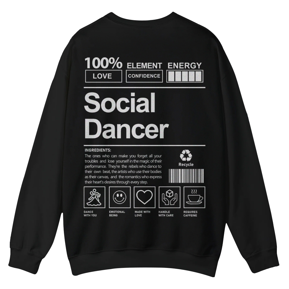 Social Dancer Casual Crewneck Sweatshirt-moweekender