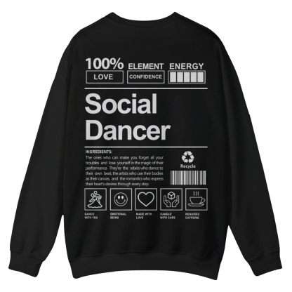 Social Dancer Casual Crewneck Sweatshirt-moweekender