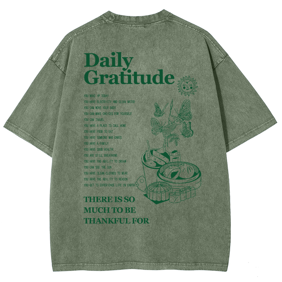 Grateful Aesthetic Summer Unisex Fit Washed T-Shirt-moweekender