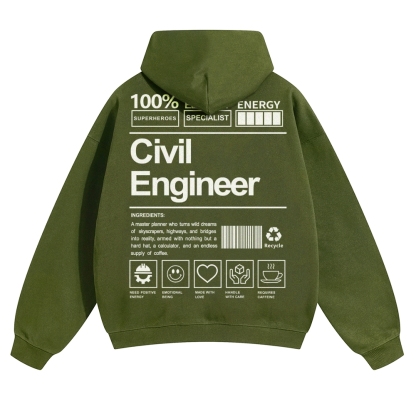 Civil Engineer Unisex Casual Anime Print Hoodie-moweekender