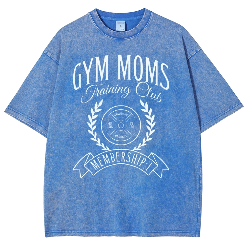 Gym Moms Vintage Snowflake Washed T-Shirt-moweekender
