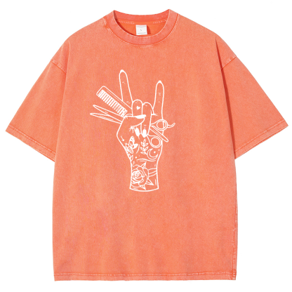 Hair Stylist Unisex Fit Washed T-Shirt-moweekender