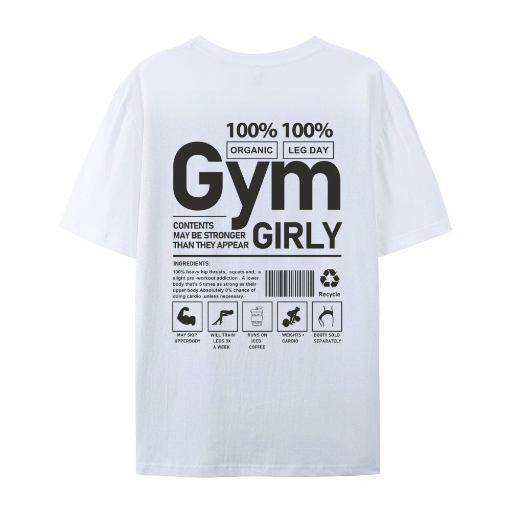 Gym Girly Casual Short Sleeve T-Shirt-moweekender