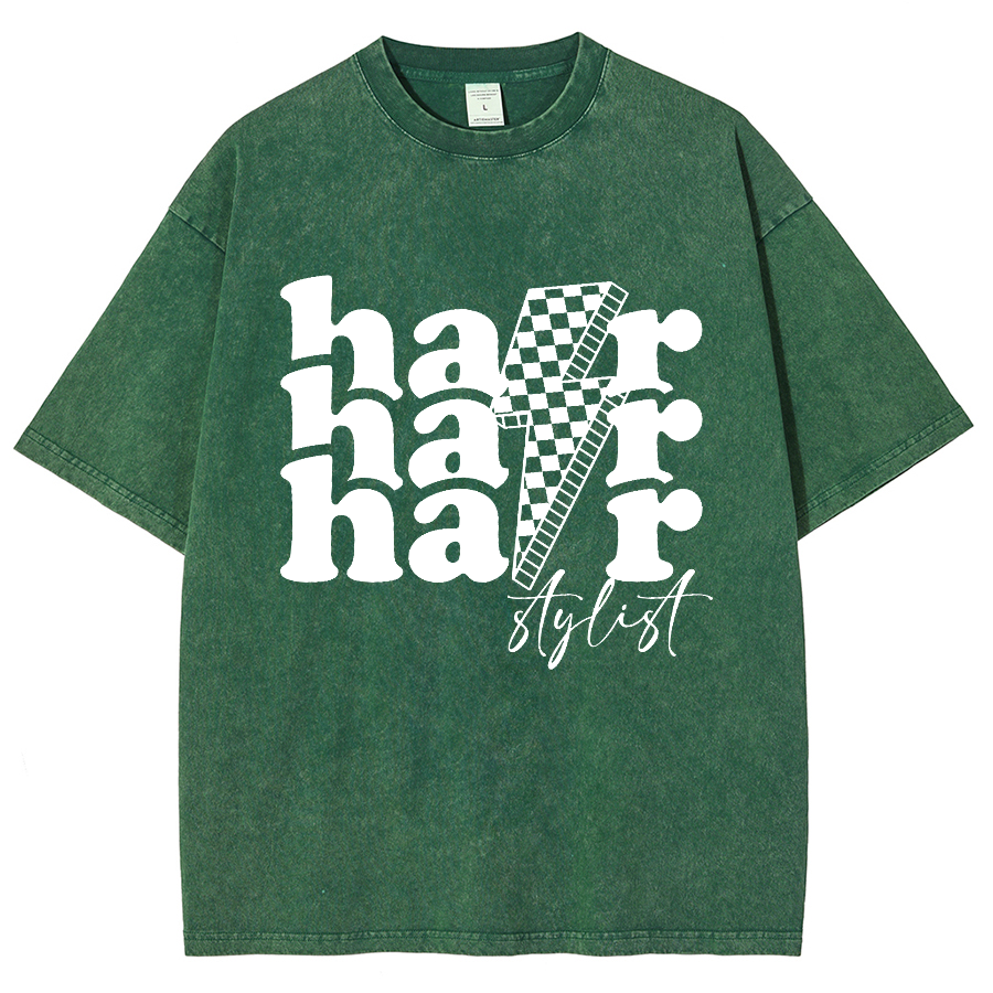 Hair Stylist Unisex Fit Washed T-Shirt-moweekender