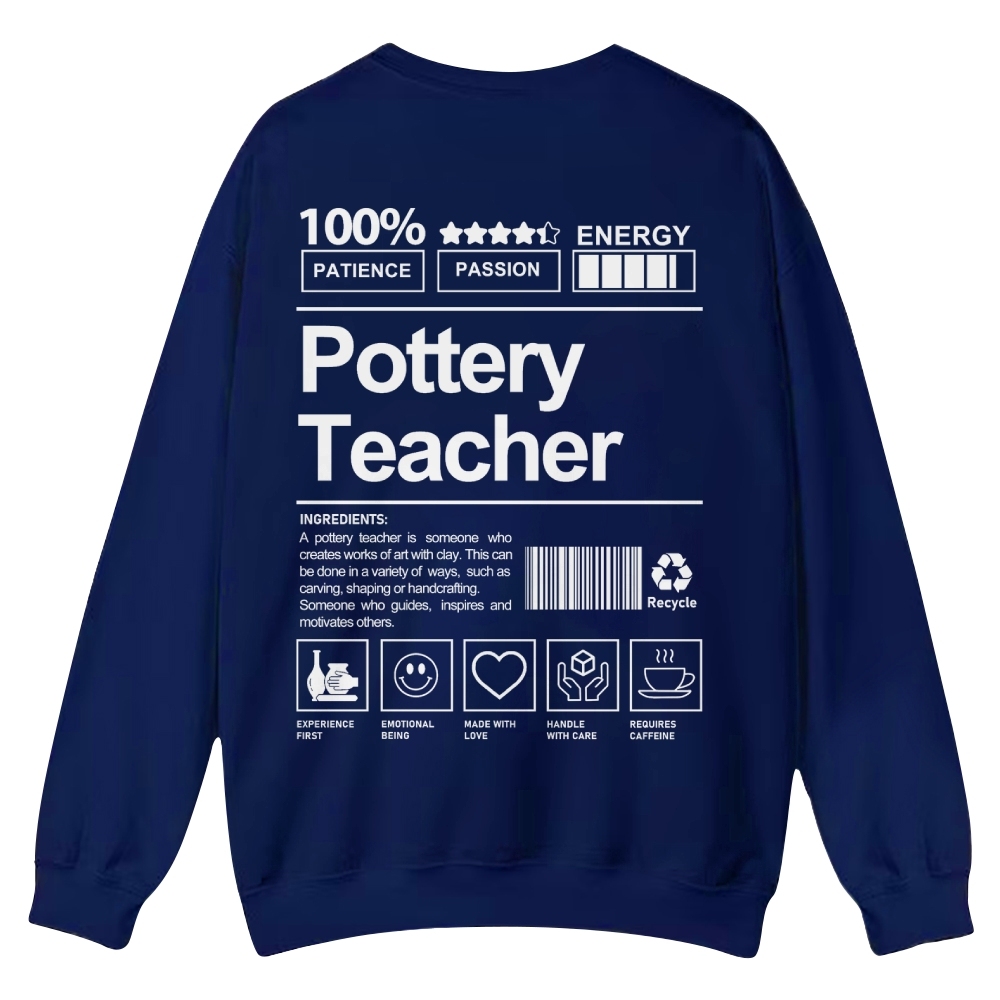 Pottery Teacher Casual Crewneck Sweatshirt-moweekender