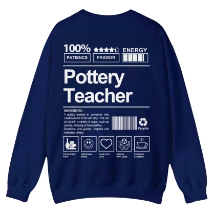 Pottery Teacher Casual Crewneck Sweatshirt-moweekender