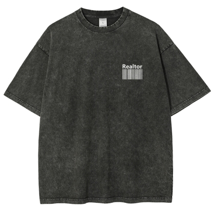 Realtor Vintage Snowflake Washed T-Shirt-moweekender