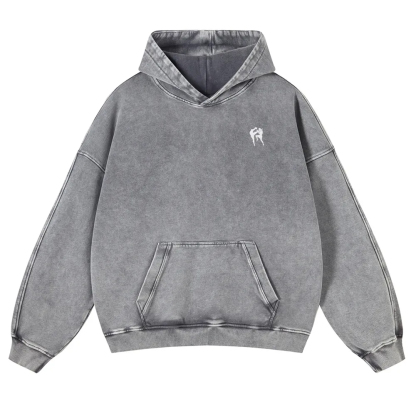 Muay Thai Printed Vintage Washed Hoodie-moweekender