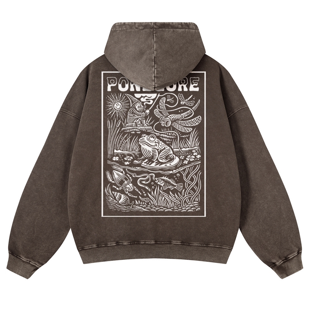 Dwarf Fishing Vintage Washed Hoodie-moweekender
