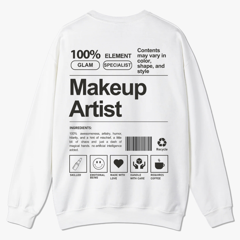 Makeup Artist Casual Crewneck Sweatshirt-moweekender