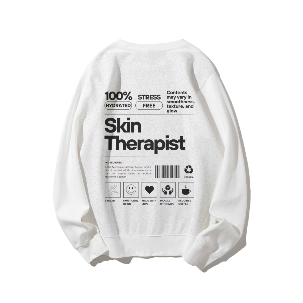 Skin Therapist Crew Neck Long Sleeve Sweatshirt-moweekender