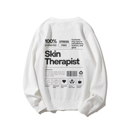 Skin Therapist Crew Neck Long Sleeve Sweatshirt-moweekender