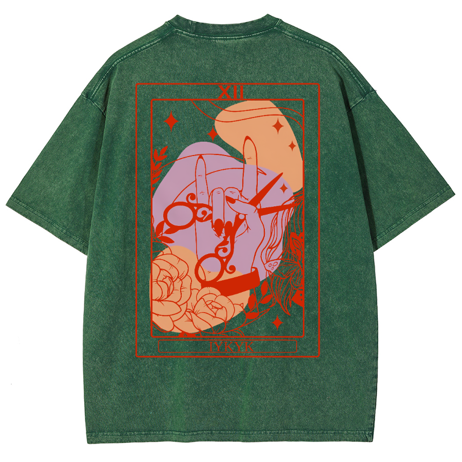 IYKYK Lesbian Sapphic Unisex Fit Washed T-Shirt-moweekender