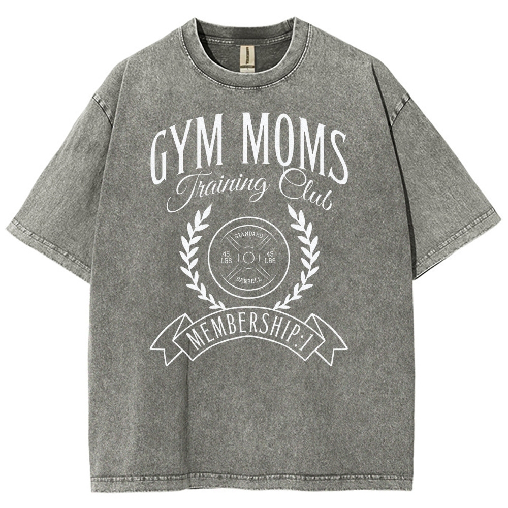 Gym Moms Vintage Snowflake Washed T-Shirt-moweekender