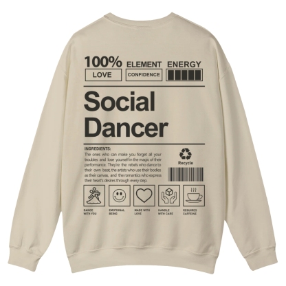 Social Dancer Casual Crewneck Sweatshirt-moweekender