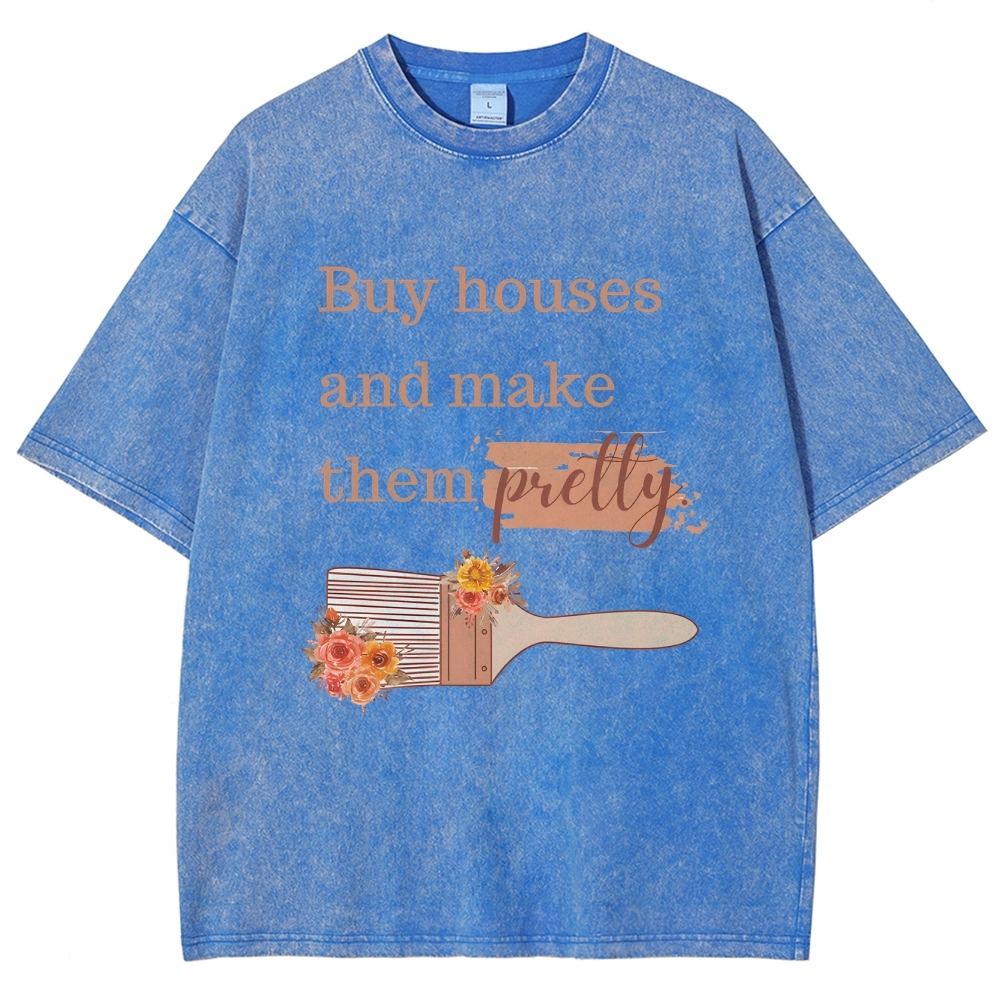 buy house Unisex Fit Washed T-Shirt-moweekender