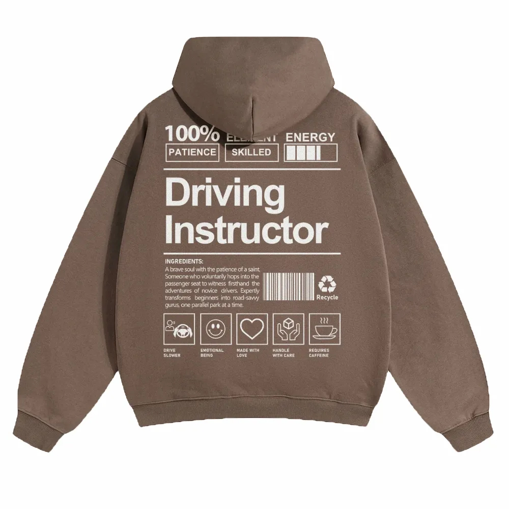 Driving Instructor Unisex Casual Anime Print Hoodie-moweekender