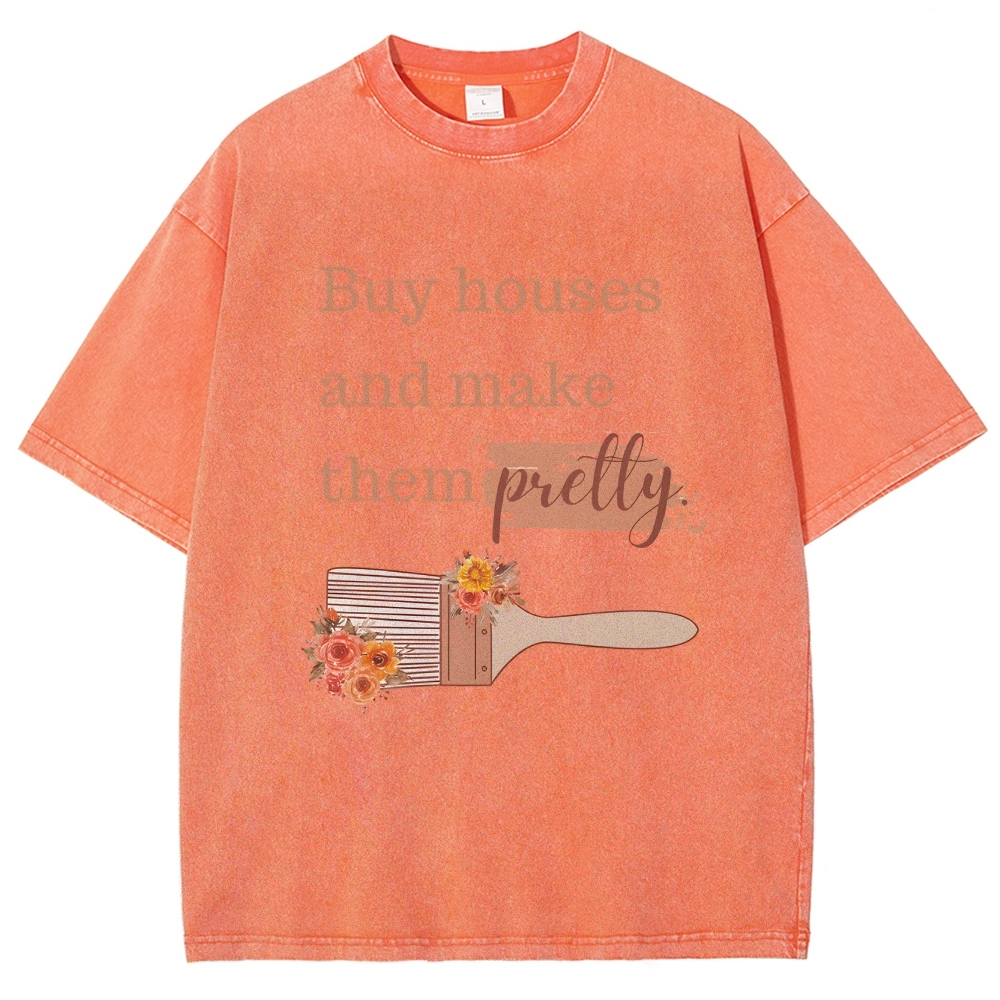 buy house Unisex Fit Washed T-Shirt-moweekender