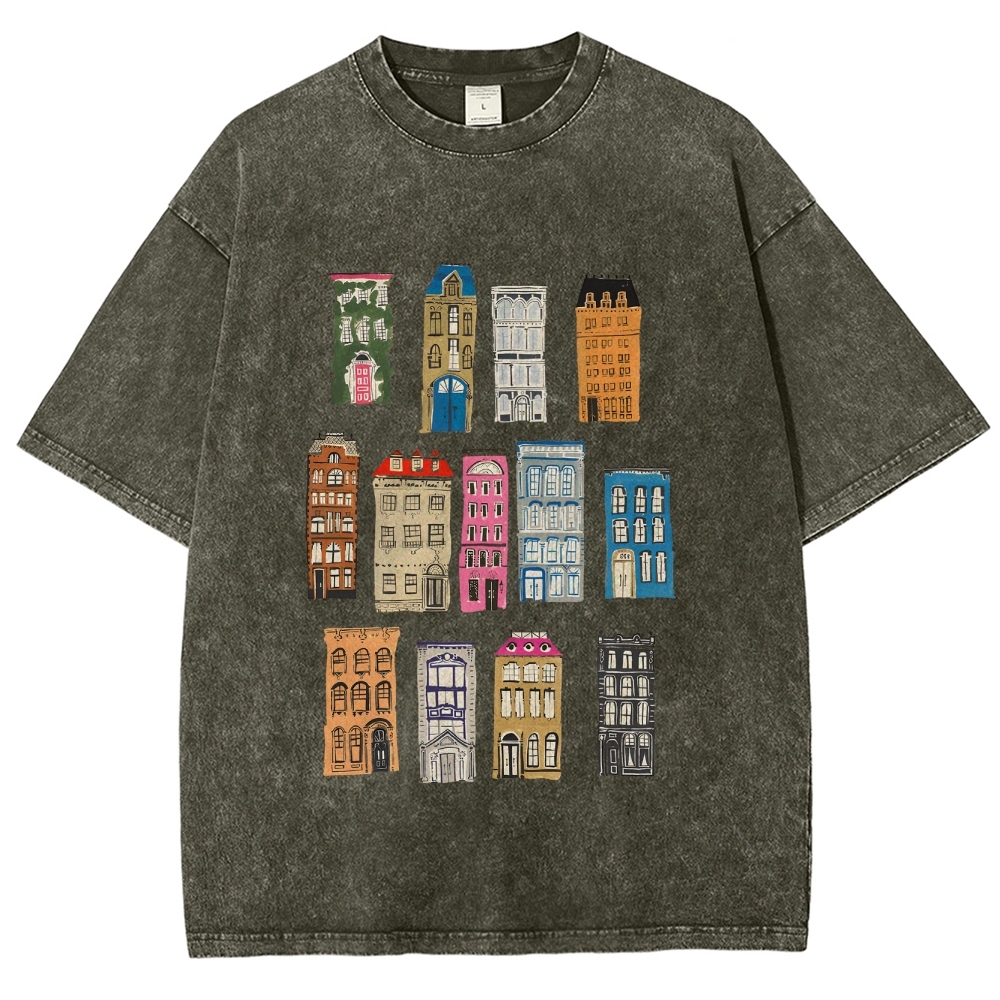 architecture Unisex Fit Washed T-Shirt