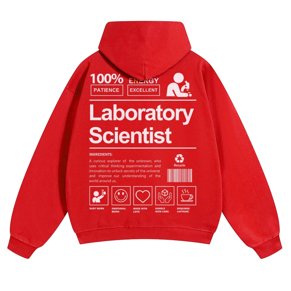 Laboratory Scientist Solid Color Hoodie-moweekender