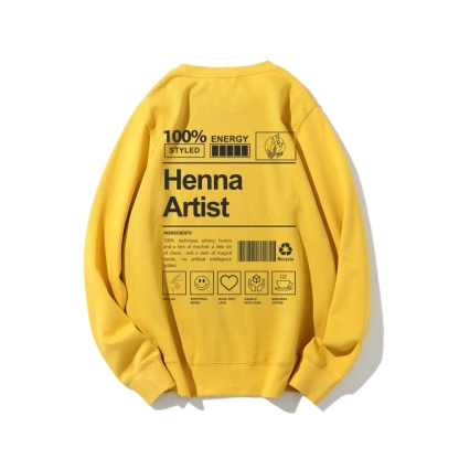 Henna Artist Casual Crewneck Sweatshirt-moweekender