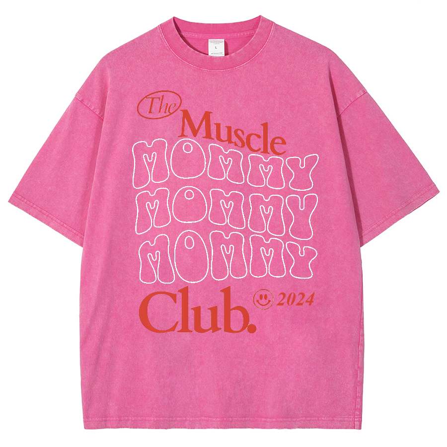 The Muscle Mommy Club Unisex Fit Washed Oversized T-Shirt-moweekender