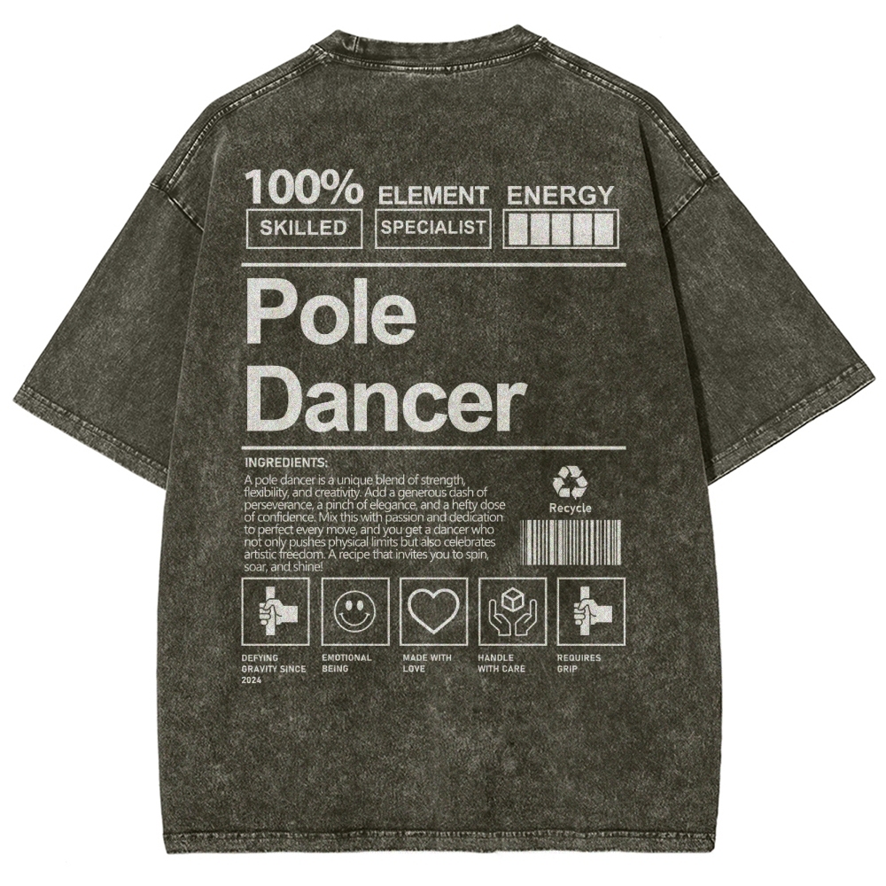 Pole Dancer Unisex Fit Washed T-Shirt