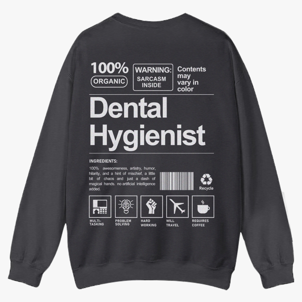 Dental Hygienist Casual Crewneck Sweatshirt-moweekender