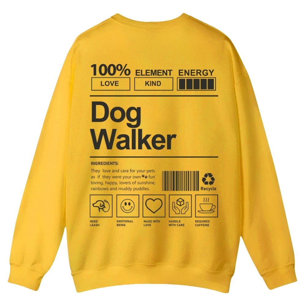 Dog Walker Printed Crew Neck Sweatshirt-moweekender