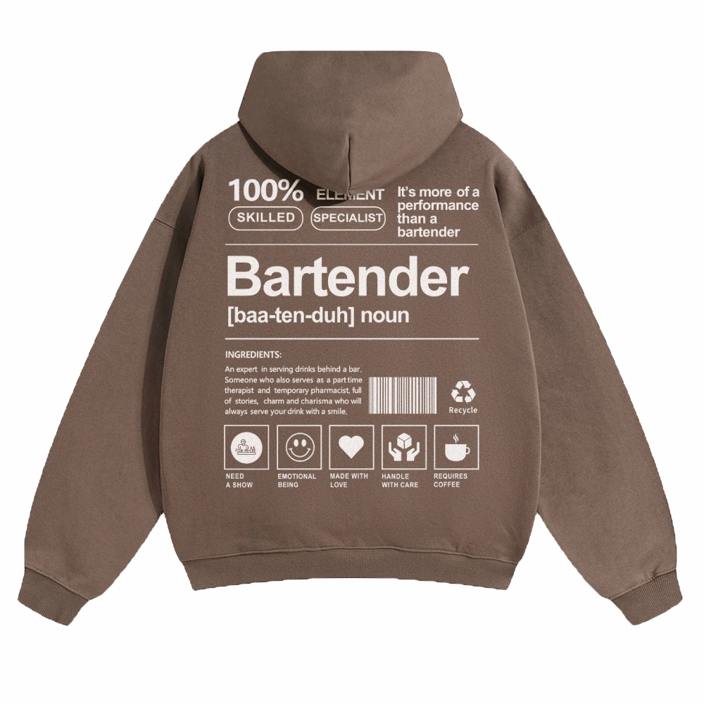 Bartender Unisex Casual Anime Print Hoodie-moweekender