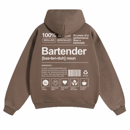 Bartender Unisex Casual Anime Print Hoodie-moweekender