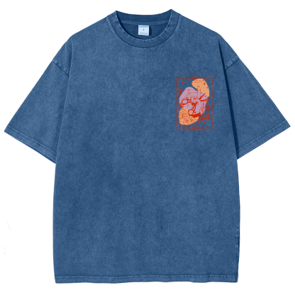 IYKYK Lesbian Sapphic Unisex Fit Washed T-Shirt-moweekender