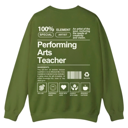 Performing Arts Teacher Casual Crewneck Sweatshirt-moweekender