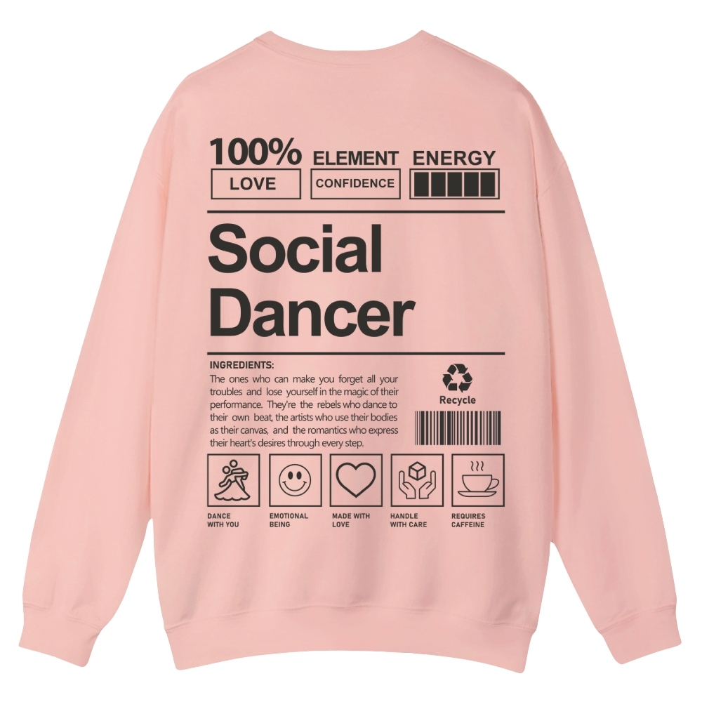 Social Dancer Casual Crewneck Sweatshirt-moweekender