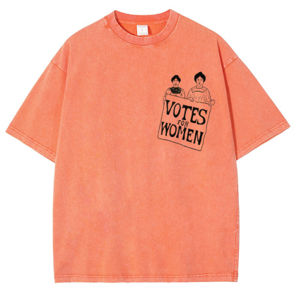 Vote Women Vintage Snowflake Washed T-Shirt-moweekender