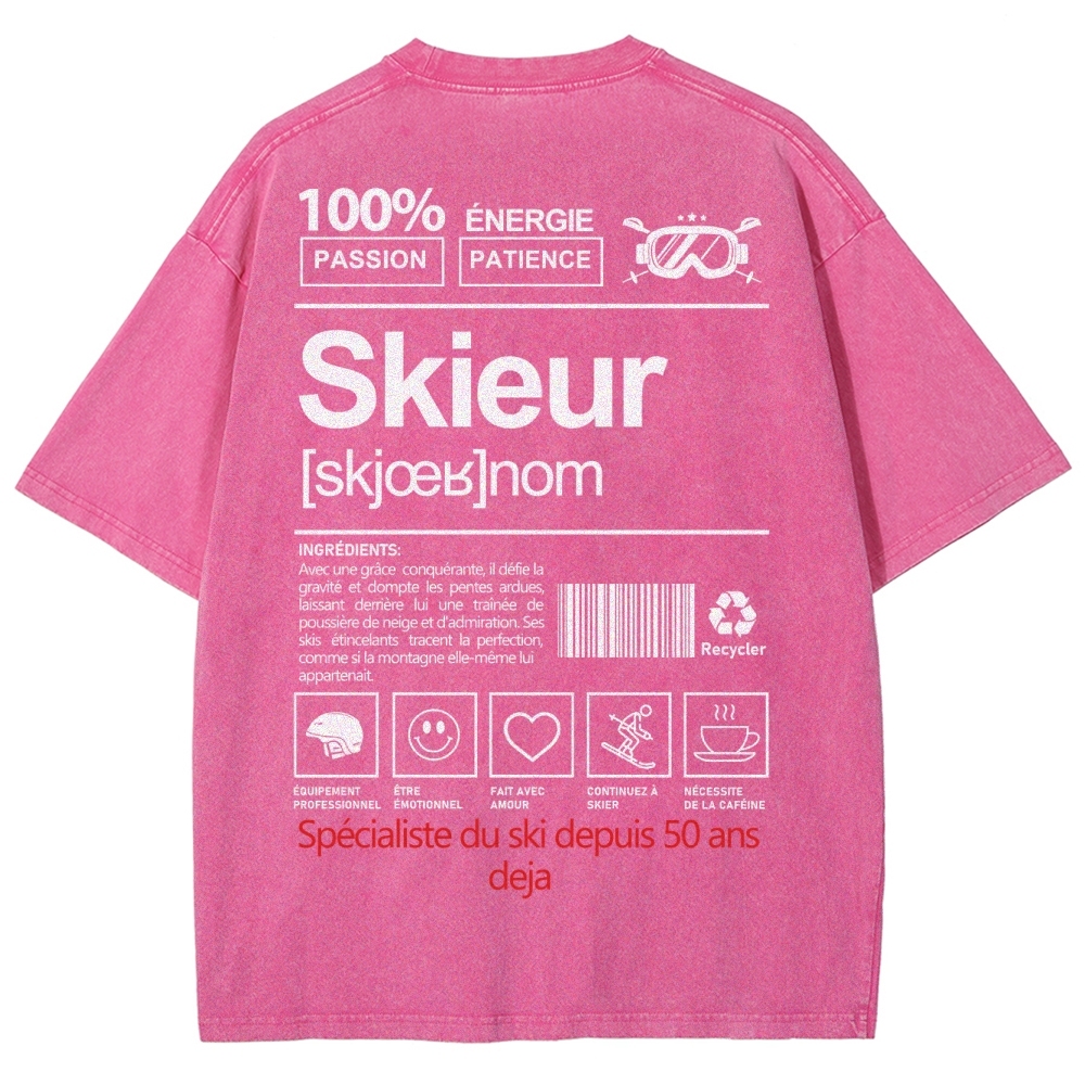 Skieur Unisex Fit Washed T-Shirt-moweekender